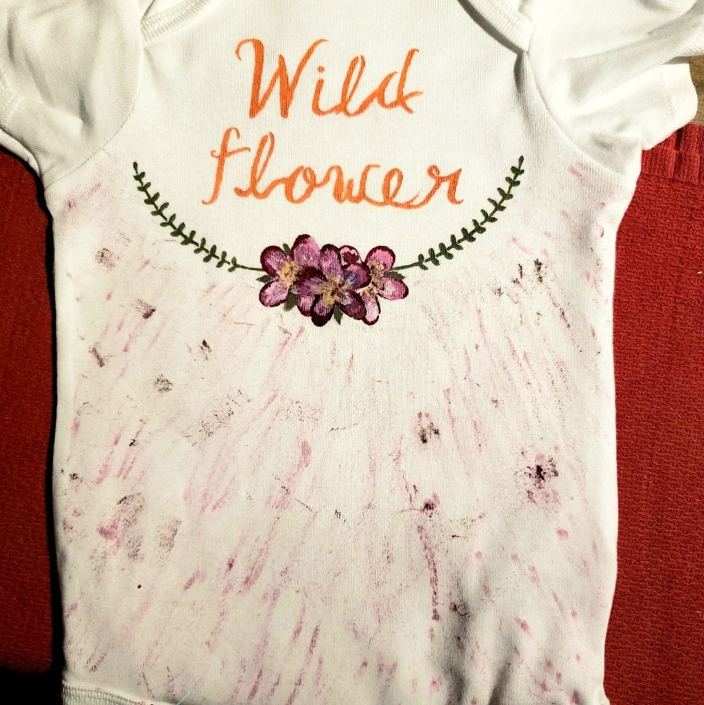 Wild Flower ruffle butt Onesie